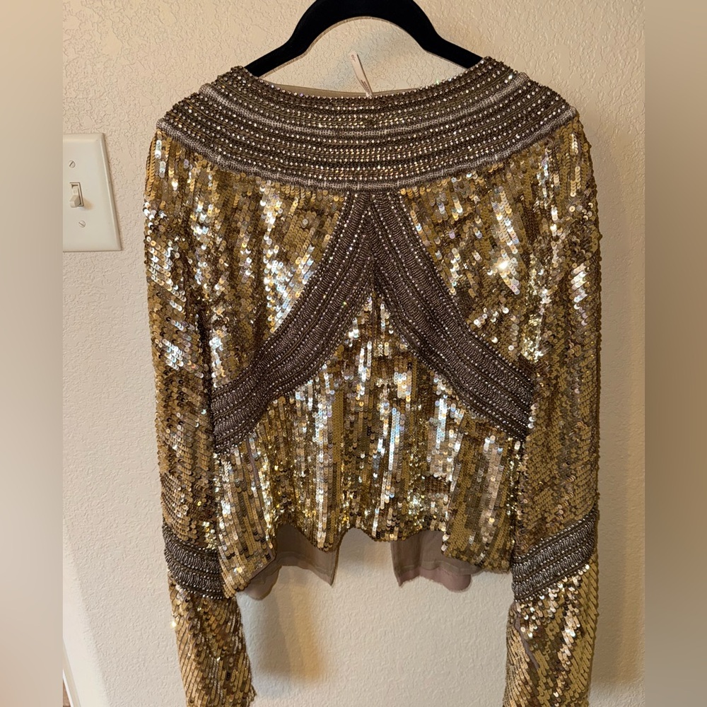 Free People Gatsby Glam Gold jacket - Picture 5 of 6